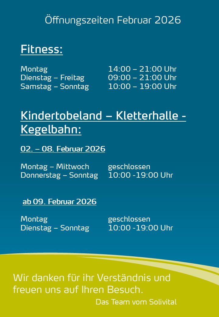 Öffnungszeiten Februar
